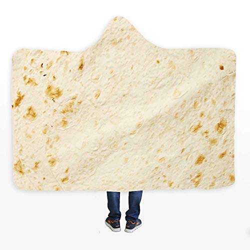 Cozy Printed Winter Warm Bath Cloak Flannel Double Layer Wearable Children Adult Pancake Hooded Blanket Warm ( Color : 3 , Size : 130150 ) 3