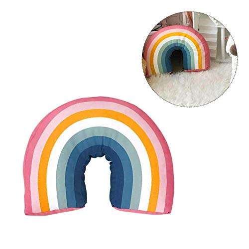 BAYUE Rainbow Shaped Pillow - Rainbow Shaped Pillow Toy, Rainbow Clouds Hold Pillows, Nap Pillows, Bed Sleep Dolls, Plush Toys Soft Pillow 3