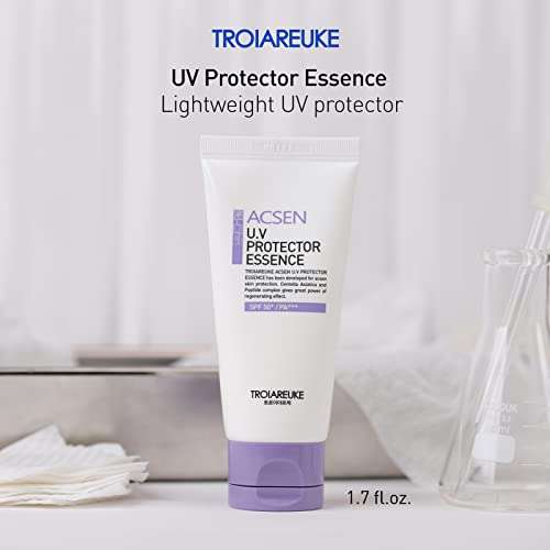 ACSEN UV Protector Sun Essence Sunscreen, SPF50+ PA+++, Hydrating, Lightweight Mineral and Chemical Sunscreen for Oily, Combination, Sensitive, and AcneProne Skin, No White Cast, Korean Skin Care 3