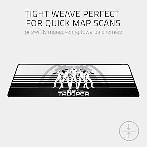 Razer Goliathus Extended (Speed) Stormtrooper Edition - Light Friction Surface - Anti-Fraying Stitched Frame - Portable Cloth-Based Design - Extended Precision Cloth Gaming Mat 3