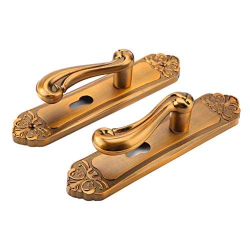 Door Lock Handle Vintage Style Multi-Layer Porcess Scratch Resistance Room Door Handle for Door 6