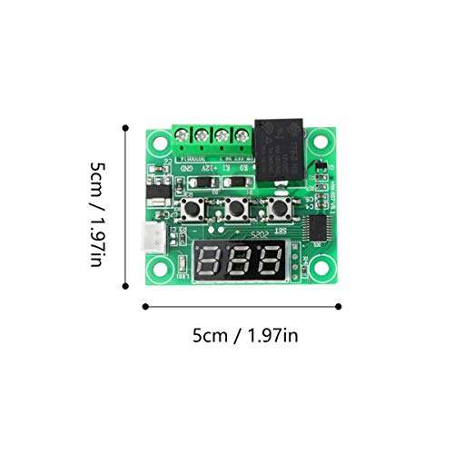 TEHAUX 2pcs Digital Display Thermostat Module,Electronic Thermostat Controller Micro Digital Temperature Control Board 3