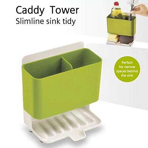 WENGTY 3 in 1 Slimline Sink Kitchen Sink Organizer Sponge Holder Dishwasher Safe Organizer for Dishwasher Liquid, Brush, Cloth Multiple Use for Home & Kitchen (Random Color) 3