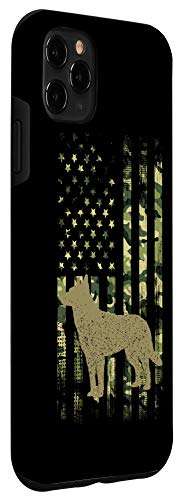 iPhone 11 Pro Max Vintage Hunting Dog Camouflage USA Flag Belgian Malinois Case 4