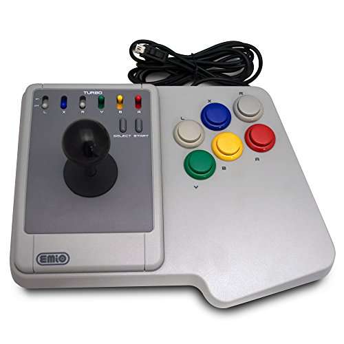 Emio The Edge Super Joystick for SNES Classic & PC, Multicolor 5