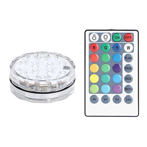 Diydeg Light RGB Underwater Light Remote Control Underwater Light 10LED RGB Underwater Submersible Light for Park Fountain 4