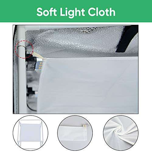 VOLKWELL Portable Photo Studio Light Box 40CM/15.7'' Table Top Photography Lighting Shooting Tent Kit with 84 LED Lights, 3 Backdrops, Carry Bag for Jewelry Small Items Product Photography 4