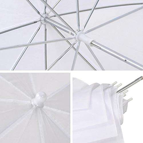 KNDJSPR 34 inch Studio Soft Umbrella, White Transparent Soft Fabric, Package Includes Soft Umbrella + D-Shaped lamp Holder + Folding lamp Holder 5