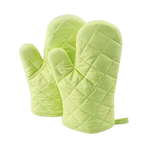 SAVORLIVING Cotton Oven Mitts Professional Baking Gloves Heat Resistant Protective Pot Holder Extra Thick for Kitchen Cooking, 1 Pair 2