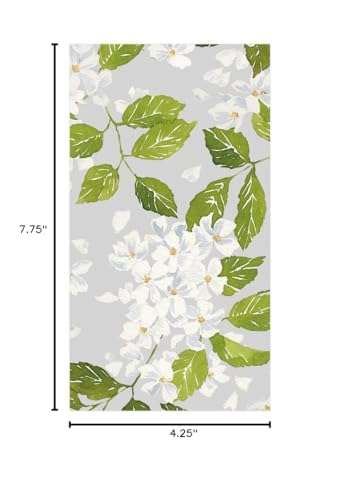 Caspari Blanc De Blancs Paper Guest Towel Napkins in Grey, Pack of 15 3