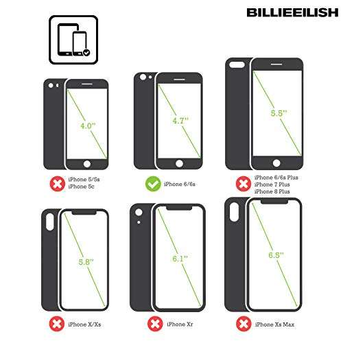 Official Billie Eilish Blohsh Blue Key Art Hard Back Case Compatible for iPhone 6 / iPhone 6s 6