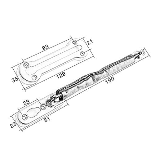 ZHAOTARPS Door Chains, BYDNBY Stainless Steel Home Door Chain Safety Chain Hotel Door Buckle Latch Bolt (Color : A) 3