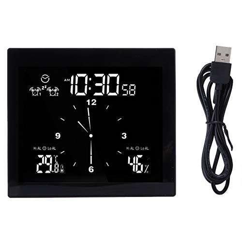 bizofft Thermometer and Humidity Gauge, Strong Waterproof with Timer Alarm Clock Temperature Humidity Meters, Multifunctional for Greenhouse Indoor and Outdoor 2