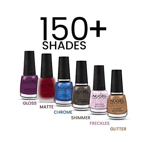 NUGEL Gel Nail Polish Combo Pack Of 3, " Black & White Collection", High Gloss, Quick Dry, CLASS MANICURE Lacquer Combo : All Clear - 01, Pure Black - 59, White Linen - 60 for Nail Art - N06, 13ml each 6