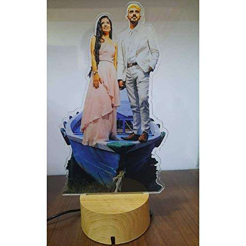 think grey ads 3D Illusion Wood Glass Acrylic HD UV Machine Print Customized Gift LED Lamp (Size H 11Inch X W 5 Inch X L 5inch) 4