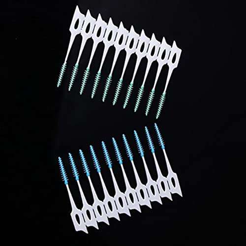 EXCEART 320pcs Interdental Brush Toothpick Tooth Flossing Head Oral Dental Hygiene Brush Dental Floss Toothpick Cleaners Tooth Cleaning Tool 4