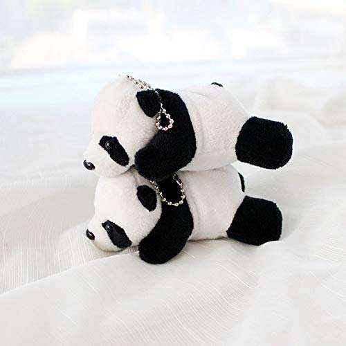 Oyov2L Keychain Pendant Cute Plush Toy Little Panda Hanging Keychain Key Holder Pendant Bag Ornament Plush Toys Christmas Decor Black White One Size 3