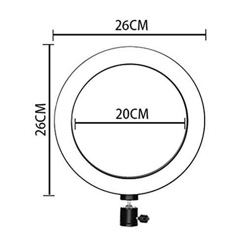 QFFL LED Ring Light Ring Light with Foldable to Carry Tripod Stand and Cell Phone Holder for Live Stream/Makeup Mini Led Camera Ringlight (Color : 26cm) 4
