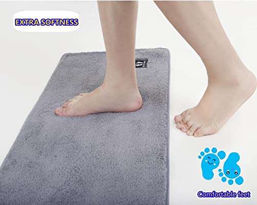 Soft and Absorbent Bathroom Mat Rug 80 x 200cmNon Slip Bath Mat Thickened Bath Rug, Washable Bedside Rug Carpet for Shower, bathtub, Kitchen and hotel, Floor Mat Carpet for Living Room and Bedroom (3) 6