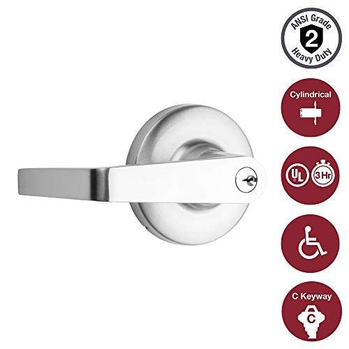 Tell LC2481CTL 26D 234 T SCC HD Satin Chrome Entry Lever, Grade 2 4