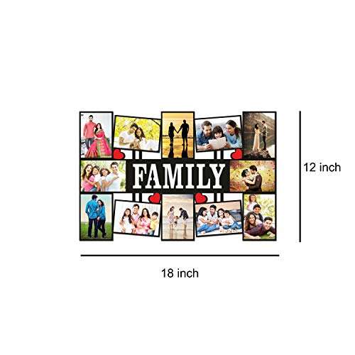 Aj Enterprise Family 12 Customized Photo Frame with Name Collage | Customized Gift Personalized Photo Frame with Name 12 x 18 inch 3