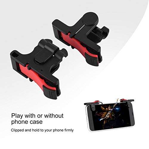 Not Easy to Break Flexible Tactility Button Handle Button Shooter Controller Durable Improve Shooting Speed No Vibration Comfortable for Phone Gaming 4