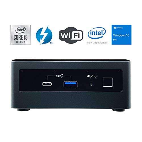 Intel NUC NUC10i5FNH Ultra Small Mini PC/HTPC - 10th Gen Intel Quad-Core i5-10210U up to 4.20 GHz CPU, 32GB DDR4 RAM, 256GB SSD + 1TB HDD, Wi-Fi + Bluetooth, Intel UHD Graphics, Windows 10 Pro 3