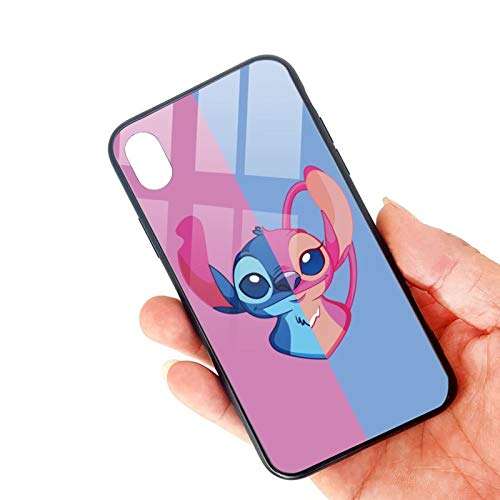 Lilo and Sti-Tch Mobile Phone Case (for iPhone Xr Series) TPU Softened Tempered Glass Cover Skin Protective Phone Complete Protective Cover 5