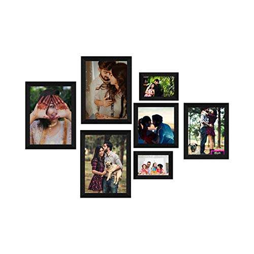 E Deals Set of 7 Collage Synthetic Framed with Acrylic Glass Photo Frame (9 inch X 12 Inch - 3, 8 Inch X 8 Inch - 1, 5 Inch X 7 Inch - 2, 8 Inch X 10 Inch - 1) PF-118 5