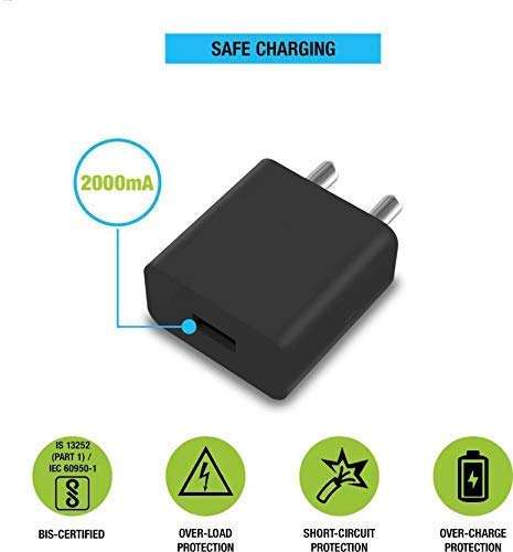 Ultra Fast Charger for Asus Zenfone 2 ZE551ML Mobile Charger | Power Adapter | Wall Charger | Ultra Fast Charger Hi Speed Travel Charger with 1m Micro USB Sync Cable (2 Amp Black) 3