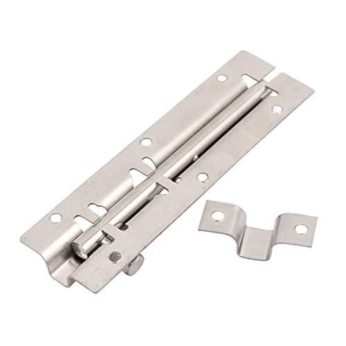 uxcell Cabinet Door 5 Inches Length Stainlsess Steel Slide Latch Barrel Bolt Lock 3