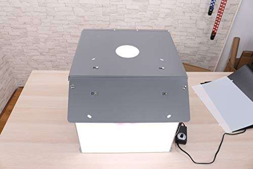 Portable Foldable Photo Studio Box with LED Light for Professional Photography,Super Bright Dimmable LED Lighting 5500k (40x40x40cm) 5