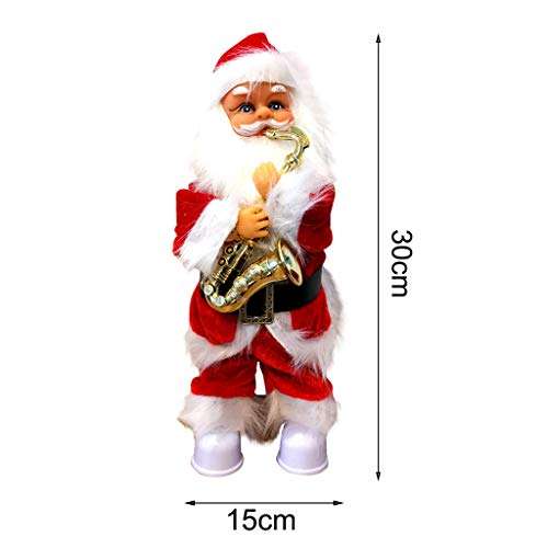Singing Dancing Santa,Christmas Toys Decoration Ornaments,Plush Doll Hanging,Musical Moving Figure,Electric Doll Decoration Gifts (Multicolor A) 3