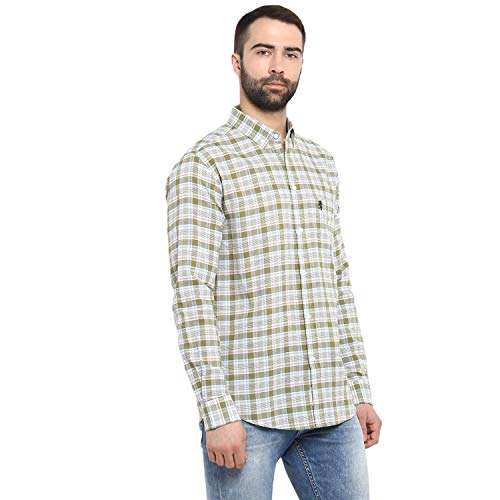 Red Tape Men's Checkered Regular fit Casual Shirt (RSF8716_Green XL) 4