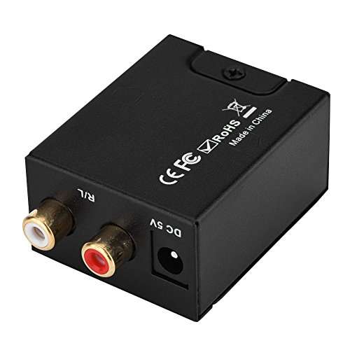 V BESTLIFE Audio Converter, Digital Analog Audio Converter/Optical Fiber to Analog Digital Audio Decoding Supports 32/44.1/48 / 96 KHz 2