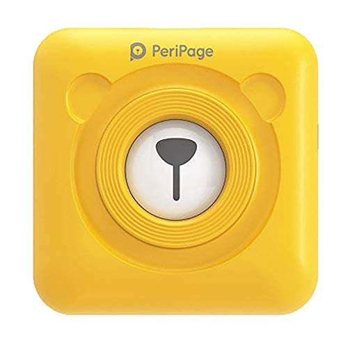 FIgures Portable Wireless Printers for Travel, Thermal Bluetooth Label Printer with 6 Printing Paper, 58mm Instant Print Black-White Photo Pocket Printers, Compatible with iOS and Android 2