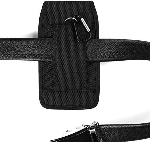 Universal Nylon Large Cell Phone Case Belt Holster Holder Pouch for Samsung Galaxy A10S A11 A30S A31 A51 S21+ S20 FE S20+ S10 Plus, iPhone 12 11 Pro Max / XS Max 8 Plus LG V50 V40 G8S ThinQ Stylo 5 4