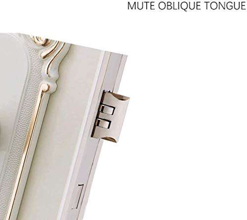 FSGHJJKN Privacy Lever Door Handle Easy to Open Locking Lever [for Bedroom or Bathroom] Reversible Waterproof and Durable. (Color : White) 4