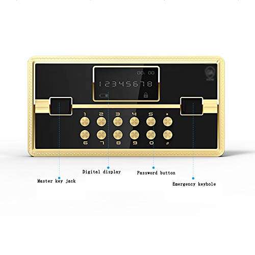 ZYX- Safes Safe, Electronic Cash Box Home Invisible All Steel Home Office Password Small Anti-Theft Into The Wall Anti-Prying (Color : Brown) 4