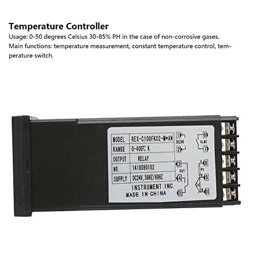 PID Temperature Controller Kit, PID Thermostat, Durable 14Bit Relay Output 0-400 ? Temperature Switch for Constant Temperature Control Temperature Measurement(DC24V) 3