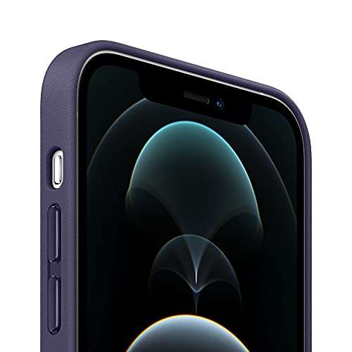 Apple Leather Case with MagSafe (for iPhone 12 Pro Max) - Deep Violet 3