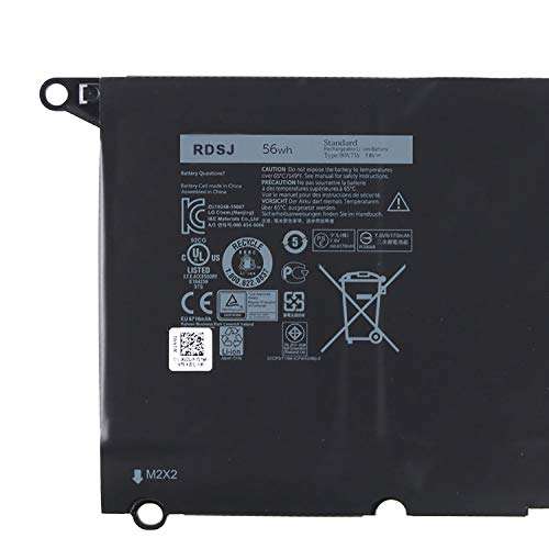 90V7W 7.6V 56Wh Laptop Battery for Dell XPS 13 9343 9350 13D 9343 XPS13 13-9343 13-9350 XPS13-9350 13D-9343 Series JHXPY 5K9CP DIN02 JD25G RWT1R 0DRRP 0N7T6 D1N02 4