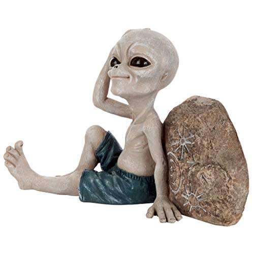 Design Toscano LY612243 Surfer Dude Out-of-This-World Alien Statue, Small-Chilling, Full Color 4