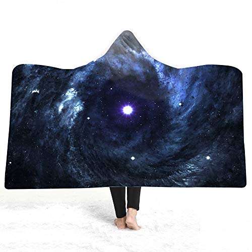 Cozy Printed Hooded Cape Rug Wearing Hat Adult Children Double-Layer Plush Blanket Warm ( Color : 28 , Size : 150200cm ) 4