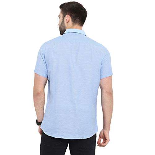 Red Tape Men's Solid Regular fit Casual Shirt (RSH8394A_Light Blue_S 5