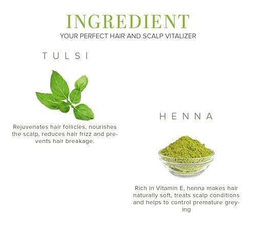 Khadi Heena Tulsi Shampoo – 100% Natural Herbal Cleanser for Hair Strength & Scalp Health – Controls Dandruff & Hair Fall – Sulfate-Free, Paraben-Free – 200ml 6