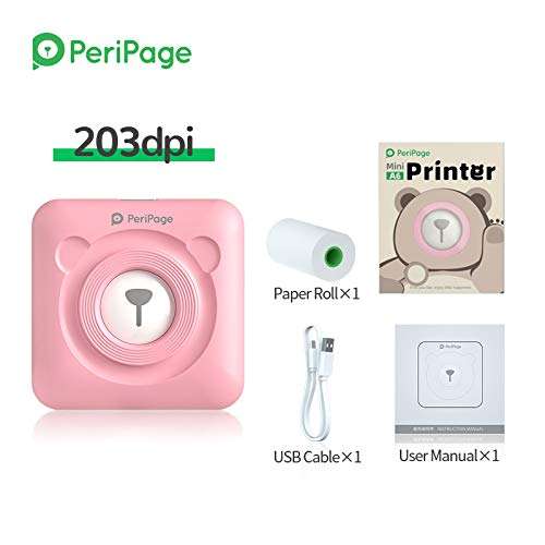 Peripage A6 Mobile Mini Photo Printer Bluetooth Wireless Journal Tutorial Post Printer with Thermal Paper Gift Free (A6 Pink) 3