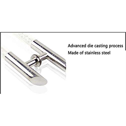 AWCPP Glass Door Handle, Stainless Steel Crystal Bathroom Store Hardware Accessories Door Handle Hole Spacing 400Mm,a 4