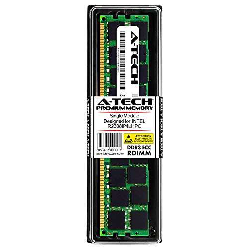 A-Tech 16GB for Intel R2308IP4LHPC (1 x 16GB) PC3-12800 (DDR3-1600) ECC Registered RDIMM 240-Pin 2Rx4 1.35V Server Memory RAM 3