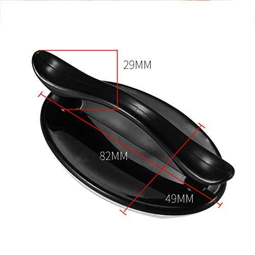 LIFON Simple Handle Paste Type,4 Piece White Sticky Door Handle, Door and Window Cabinet Drawer Wardrobe Door Door Handle,Black 5